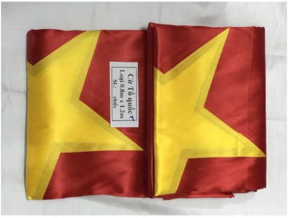 Lá cờ đỏ sao vàng - Cờ Tổ quốc Việt Nam kích thước 0.8x1.2m- Tâm An Books